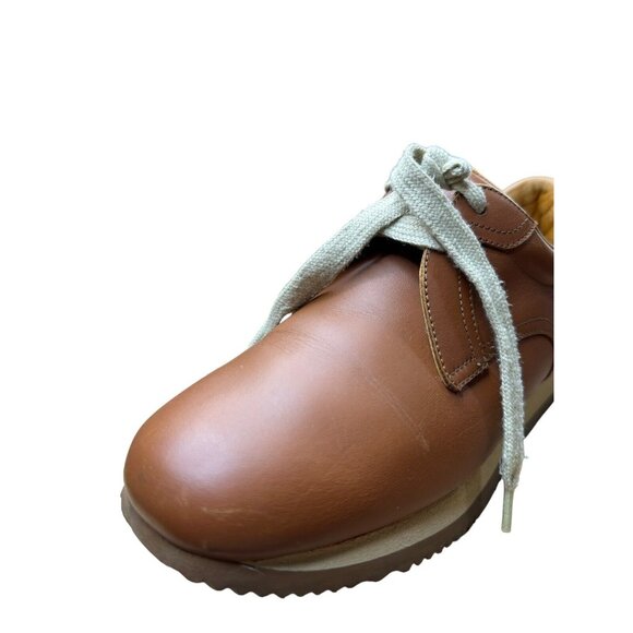 Hermes Women SIZE EU 37 US 6.5 Quick Sneakers Low Shoes Flat Leather Orange - Picture 9 of 12